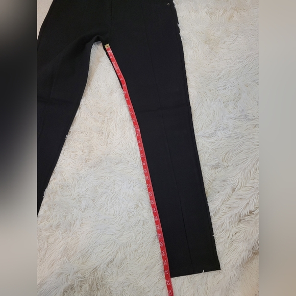 Shinestar Women Black Skinny Dress Pants w/ front slits size XL - Picture 6 of 9